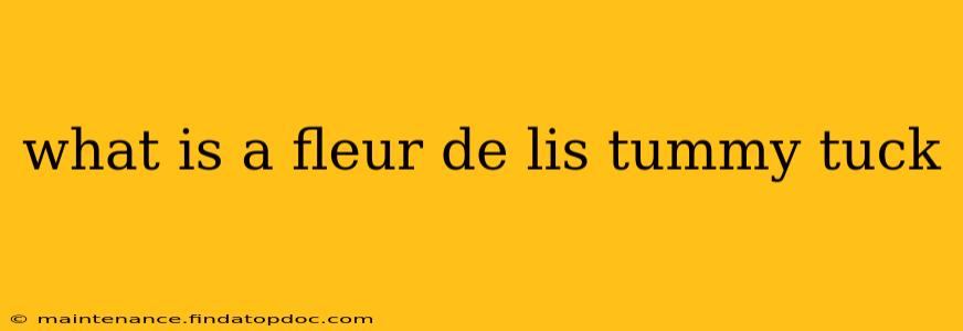 what is a fleur de lis tummy tuck