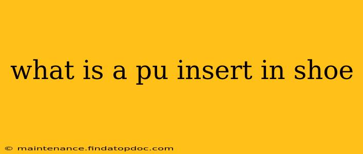 what is a pu insert in shoe