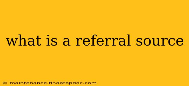 what is a referral source