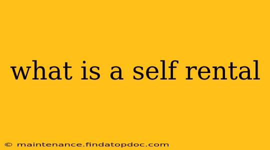 what is a self rental
