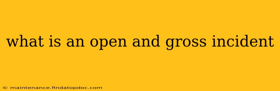 what is an open and gross incident