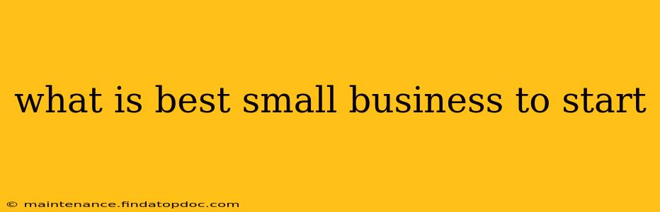 what is best small business to start