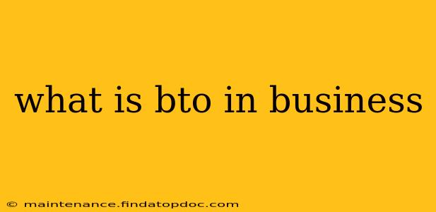 what is bto in business
