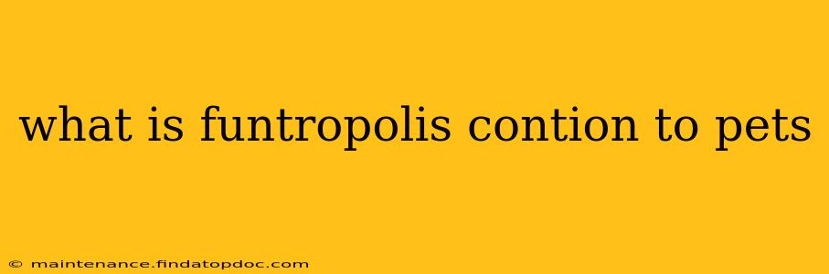 what is funtropolis contion to pets