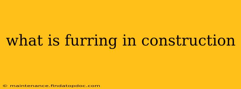 what is furring in construction