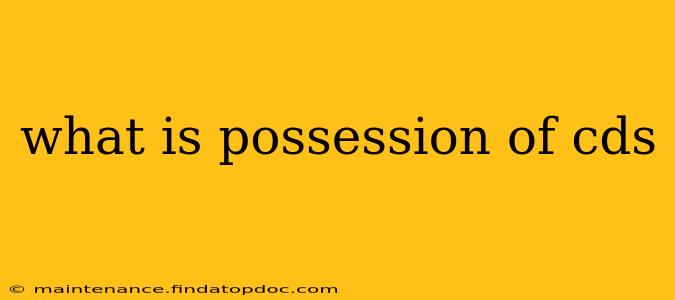what is possession of cds