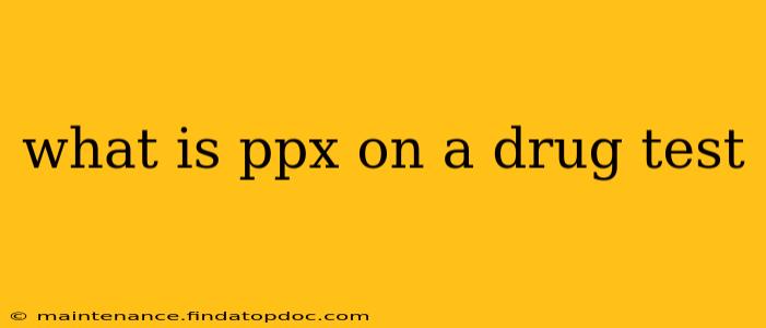 what is ppx on a drug test