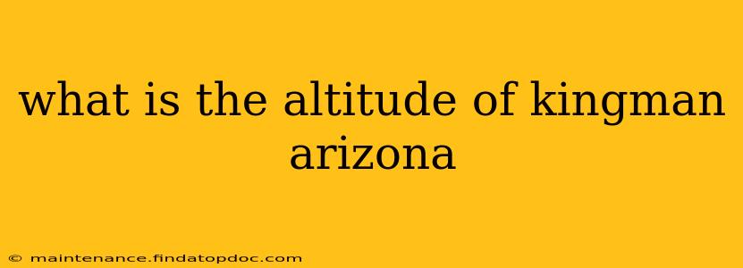 what is the altitude of kingman arizona