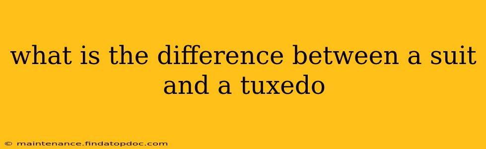 what is the difference between a suit and a tuxedo