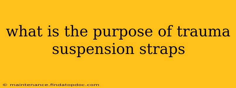 what is the purpose of trauma suspension straps