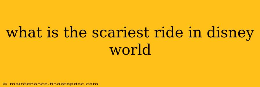 what is the scariest ride in disney world