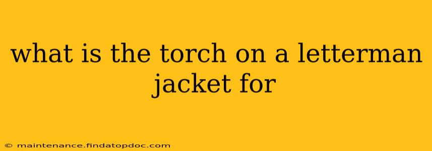 what is the torch on a letterman jacket for