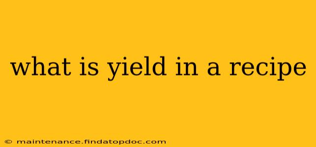 what is yield in a recipe