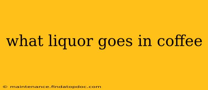 what liquor goes in coffee