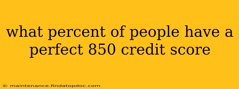 what percent of people have a perfect 850 credit score