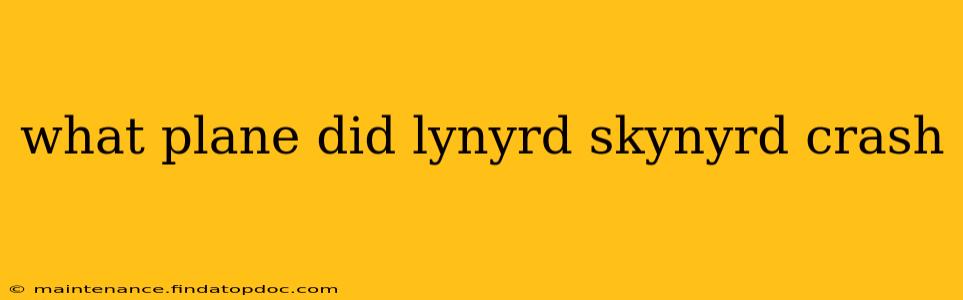 what plane did lynyrd skynyrd crash