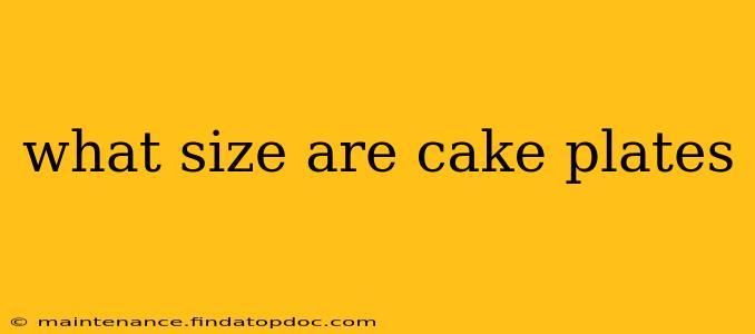 what size are cake plates