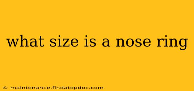 what size is a nose ring