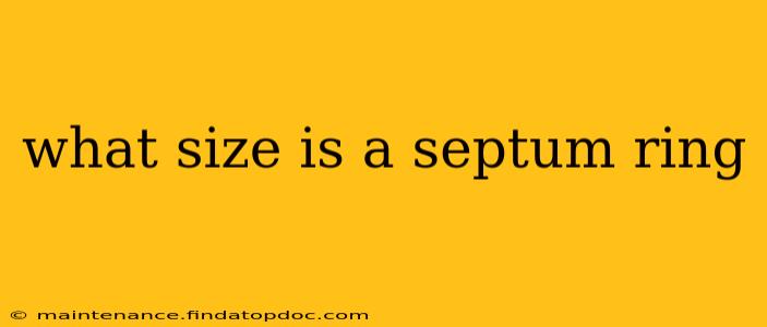 what size is a septum ring