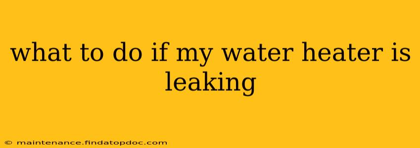 what to do if my water heater is leaking