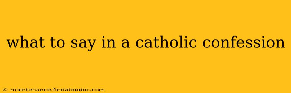 what to say in a catholic confession