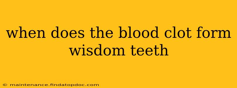 when does the blood clot form wisdom teeth