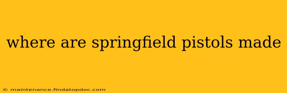 where are springfield pistols made