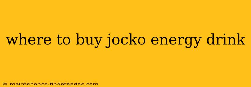 where to buy jocko energy drink