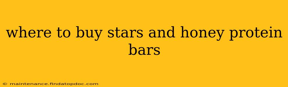 where to buy stars and honey protein bars