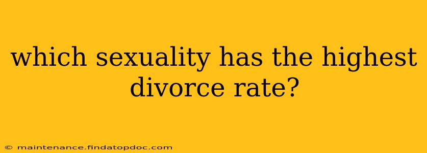which sexuality has the highest divorce rate?