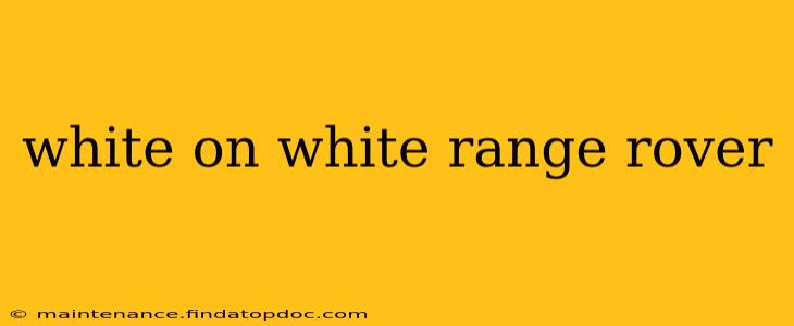 white on white range rover