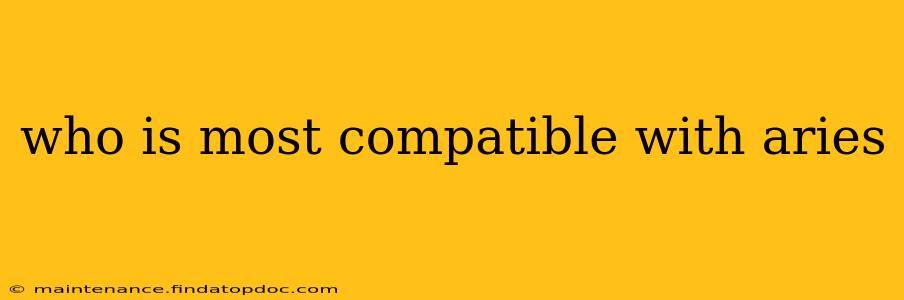 who is most compatible with aries