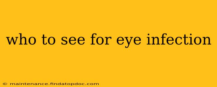 who to see for eye infection