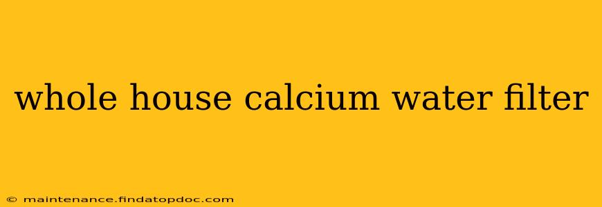 whole house calcium water filter