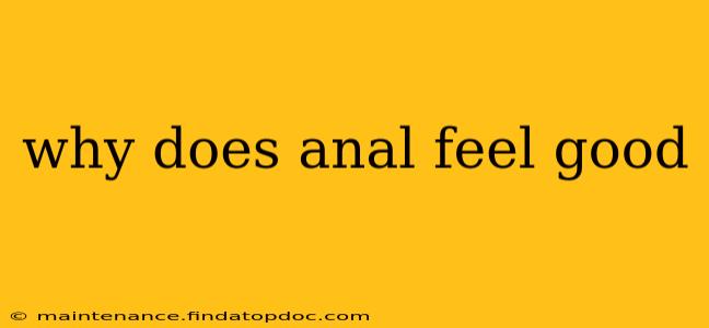 why does anal feel good
