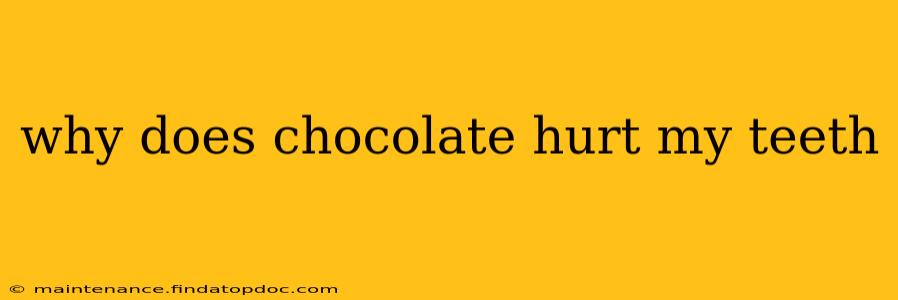 why does chocolate hurt my teeth