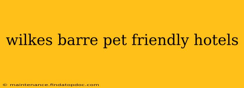 wilkes barre pet friendly hotels