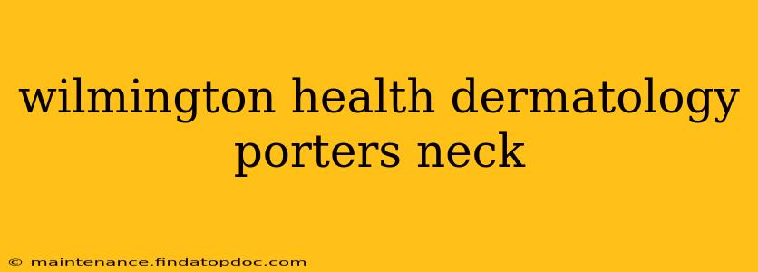wilmington health dermatology porters neck