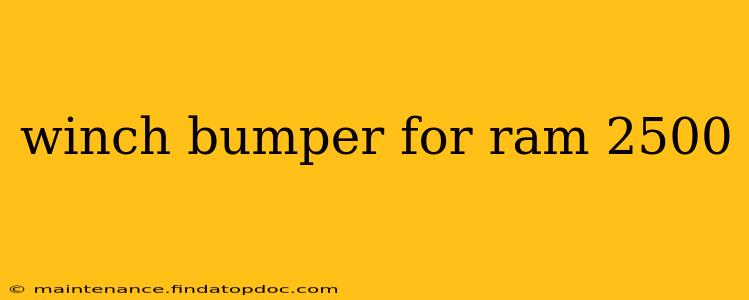 winch bumper for ram 2500