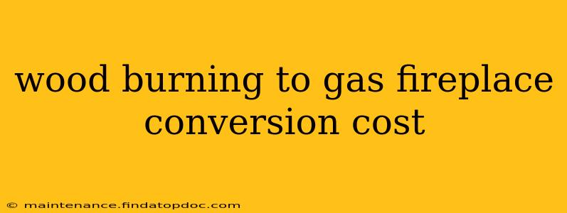 wood burning to gas fireplace conversion cost
