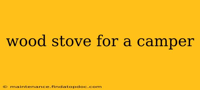 wood stove for a camper