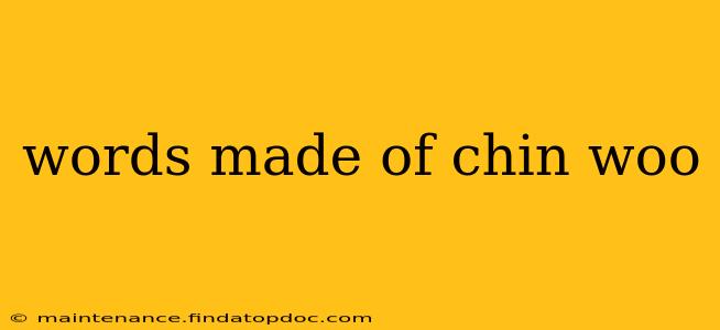 words made of chin woo