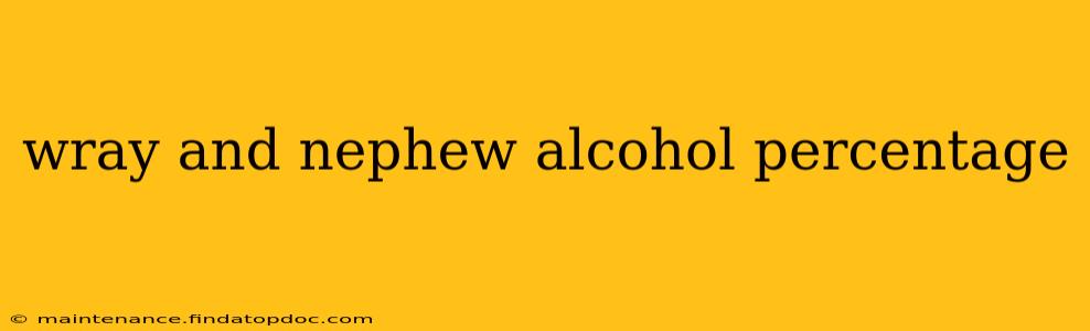 wray and nephew alcohol percentage