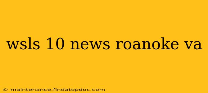 wsls 10 news roanoke va
