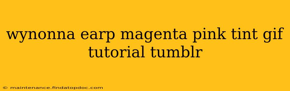 wynonna earp magenta pink tint gif tutorial tumblr