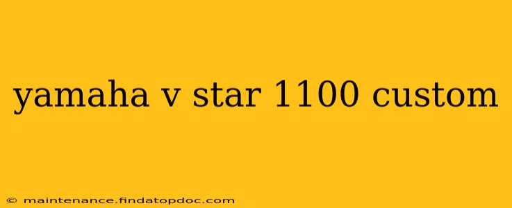 yamaha v star 1100 custom