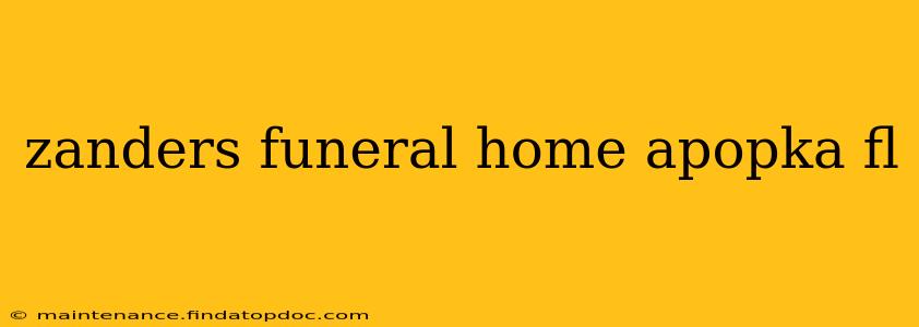 zanders funeral home apopka fl