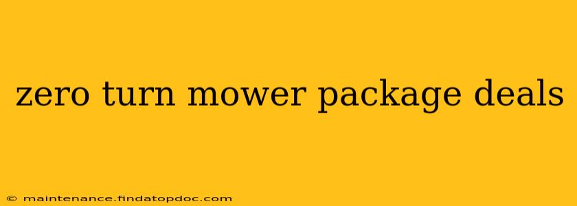 zero turn mower package deals